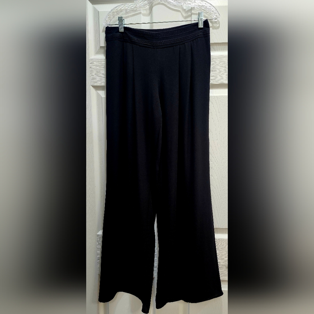 WHBM Wide Leg Dress Pants Size 4R Black Palazzo